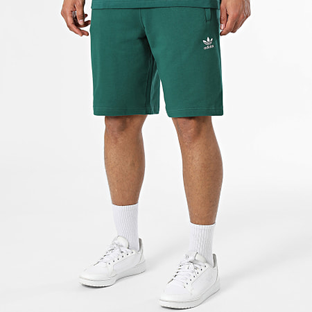 Adidas Originals - Ensemble Tee Shirt Et Short Jogging Trefoil Essential KD1323 KD1311 Vert Foncé