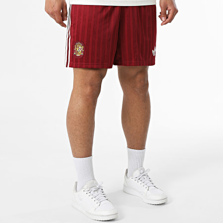 Adidas Originals - Ensemble Maillot De Foot Et Short Jogging Espagne JZ2256 JZ2257 Beige Clair Bordeaux