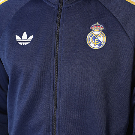 Adidas Originals - Ensemble De Survêtement A Bandes Real Madrid Originals KE3846 JZ9151 Bleu Marine Jaune