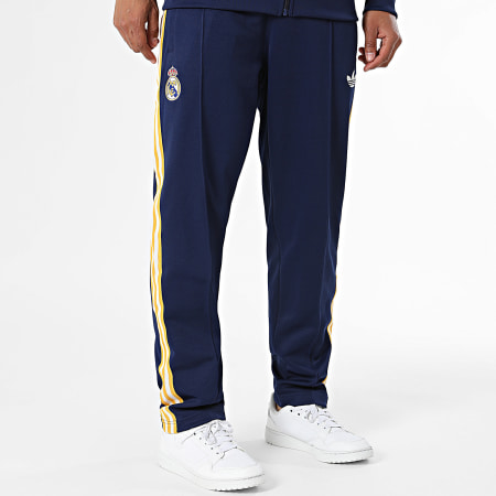 Adidas Originals - Ensemble De Survêtement A Bandes Real Madrid Originals KE3846 JZ9151 Bleu Marine Jaune