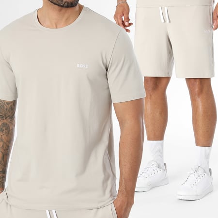 BOSS - Ensemble Tee Shirt Et Short Jogging Mix And Match 50515312 50515314 Beige