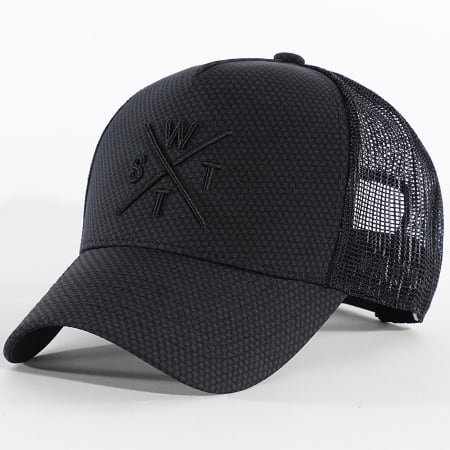 Watts - Boné Trucker Tribe Preto Cinza Antracite