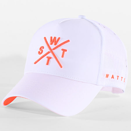 Watts - Casquette Trucker Tribe Blanc Orange Fluo