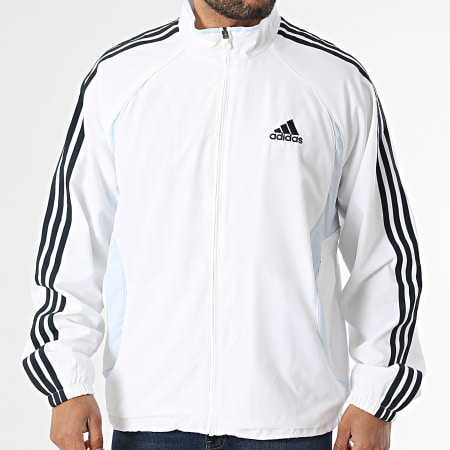 Adidas Sportswear - Veste Zippée A Bandes Teamgeist KD5857 Blanc