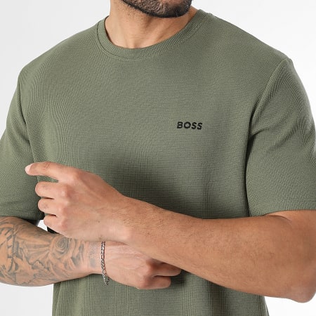 BOSS - Conjunto T-Shirt E Calção de treino Waffle 50535891 50535884 Verde Kaki