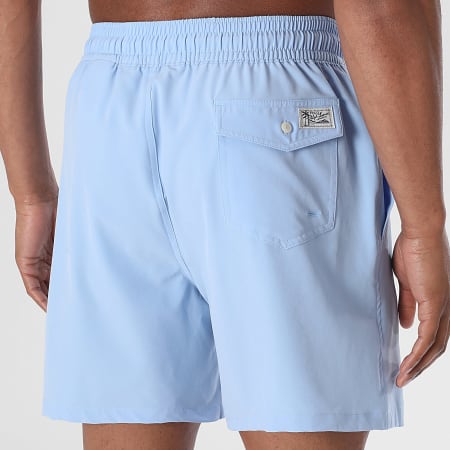 Polo Ralph Lauren - Short De Bain Original Player Bleu Clair Jaune