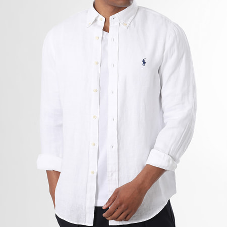 Polo Ralph Lauren - Shirt Long Sleeves Slim Fit Original Player White - Ryses Polo Ralph Lauren - Shirt Long Sleeves Slim Fit Original Player White - Ryses