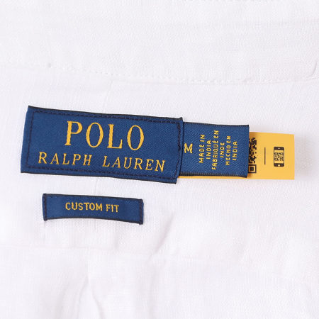 Polo Ralph Lauren - Chemise Manches Courtes En Lin Custom Fit Original Player Blanc