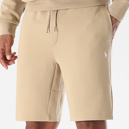 Polo Ralph Lauren - Pantalón Corto de chándal Original Player Beige Oscuro Blanco