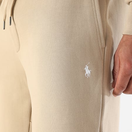Polo Ralph Lauren - Pantalón Corto de chándal Original Player Beige Oscuro Blanco