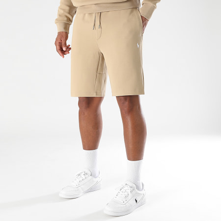 Polo Ralph Lauren - Pantalón Corto de chándal Original Player Beige Oscuro Blanco