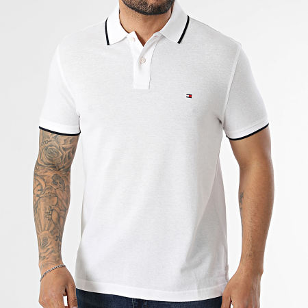 Tommy Hilfiger - Polo Manches Courtes Linen Pique 3140 Blanc