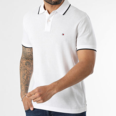 Tommy Hilfiger - Polo Manches Courtes Linen Pique 3140 Blanc