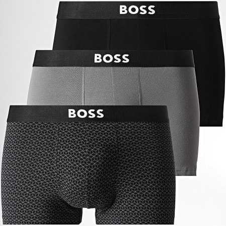 BOSS - Lot De 3 Boxers Boss One 50549832 Noir Gris Anthracite