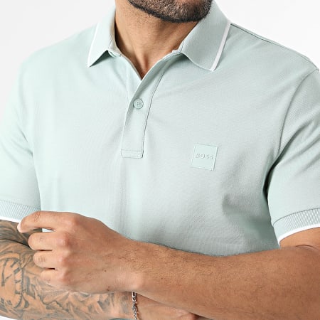 BOSS - Polo Manches Courtes Slim Passertip 50507699 Vert D'Eau