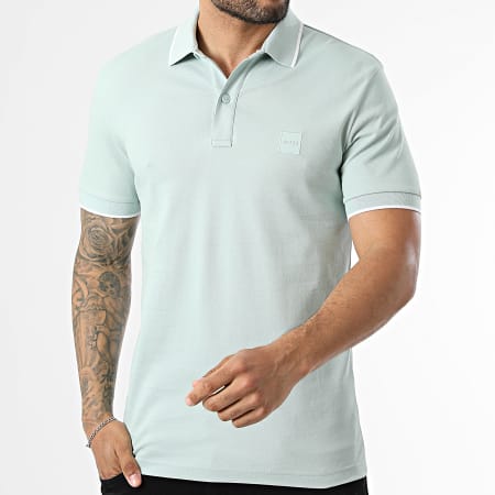 BOSS - Polo Manches Courtes Slim Passertip 50507699 Vert D'Eau