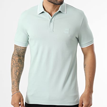 BOSS - Polo Manches Courtes Slim Passertip 50507699 Vert D'Eau