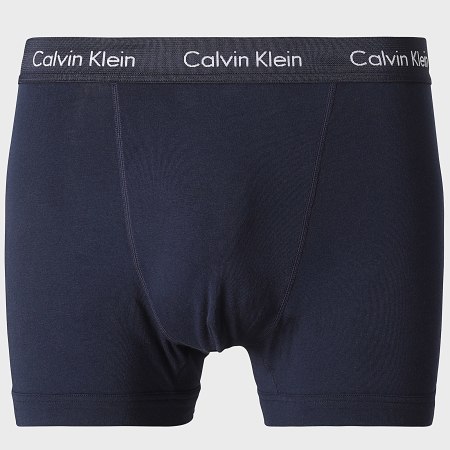 Calvin Klein - Lot De 5 Boxers NB2877A Bleu Marine Bleu Clair Turquoise Jaune Taupe