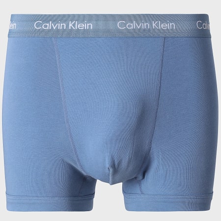 Calvin Klein - Lot De 5 Boxers NB2877A Bleu Marine Bleu Clair Turquoise Jaune Taupe