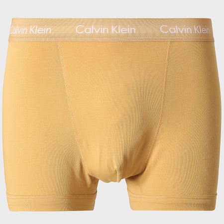 Calvin Klein - Lot De 5 Boxers NB2877A Bleu Marine Bleu Clair Turquoise Jaune Taupe