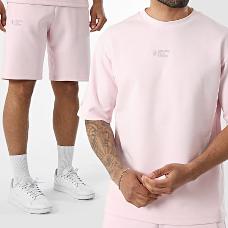 Comme Des Loups - Ensemble Tee Shirt Oversize Et Short Jogging Japan Rose