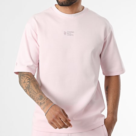 Comme Des Loups - Ensemble Tee Shirt Oversize Et Short Jogging Japan Rose