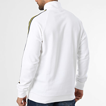 Adidas Originals - Sudadera Cuello Con Cremallera A Bandas Real Madrid Originals JZ9157 Blanco
