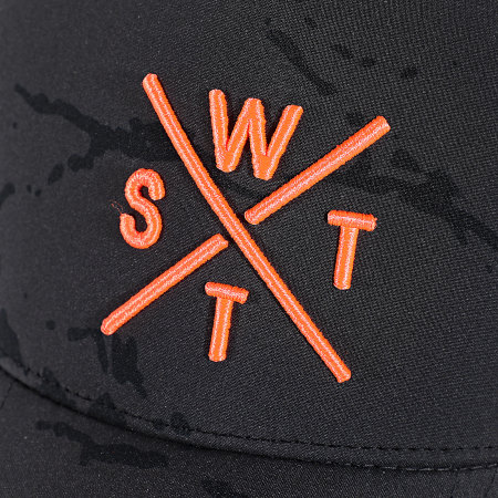 Watts - Casquette Trucker Tribe Noir Gris Anthracite Orange Fluo