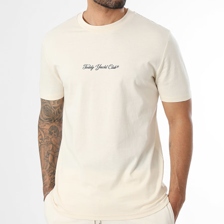 Teddy Yacht Club - Conjunto Camiseta Y Pantalón Corto de chándal Monkey Style NY Back Beige