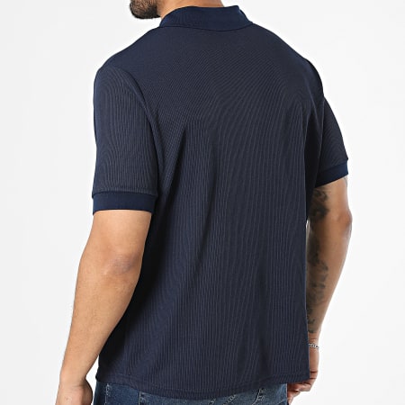 Frilivin - Polo Manches Courtes Rib 35T Bleu Marine
