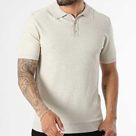 Frilivin - Polo Manches Courtes Texturé 725 Beige