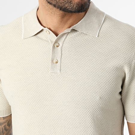 Frilivin - Polo Manches Courtes Texturé 725 Beige