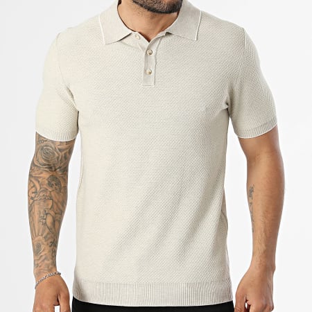 Frilivin - Polo Manches Courtes Texturé 725 Beige