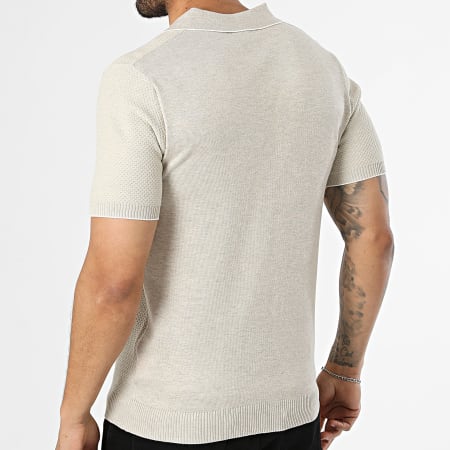 Frilivin - Polo Manches Courtes Texturé 725 Beige