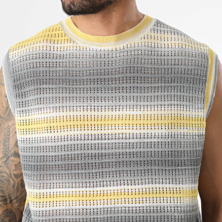 Frilivin - Top Ajouré 092 Cinza Amarelo