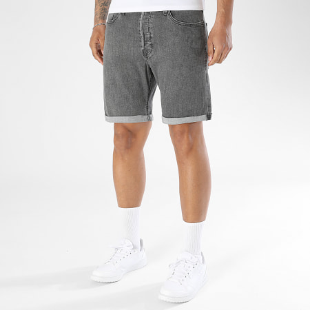 Jack And Jones - Calção de jogging Calça jean Regular Rick Original Cinzento Antracite