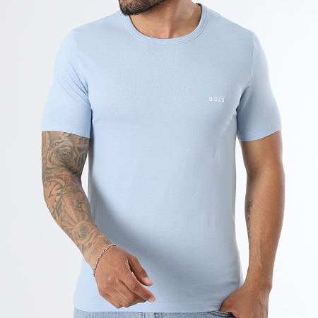 BOSS - Pack de 3 T-Shirts 50532468 Branco Bege Azul Claro