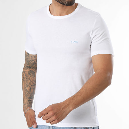 BOSS - Pack de 3 T-Shirts 50532468 Branco Bege Azul Claro