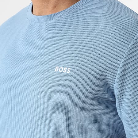 BOSS - Tee Shirt Waffle 50535891 Bleu Clair