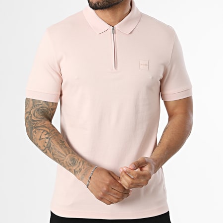 BOSS - Polo de Manga Curta Passerzip 50537507 Rosa