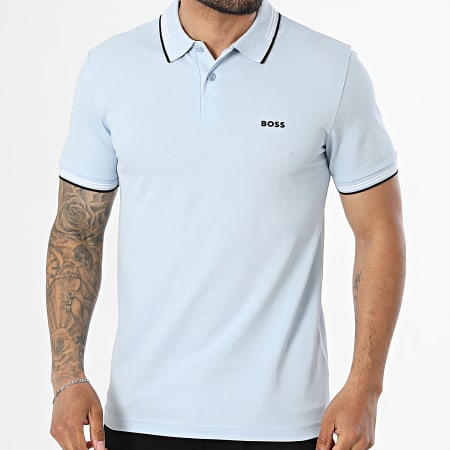 BOSS - Polo Manches Courtes Slim Paul 50506193 Bleu Clair