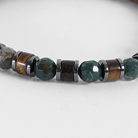 Frilivin - Bracelet 324 Camel Silver Dark Green