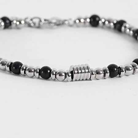 Frilivin - Armband 324 Silberfarben Schwarz