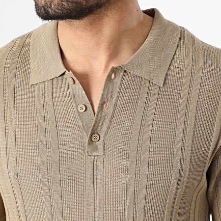 Frilivin - Polo Manches Courtes Texturé 510 Camel