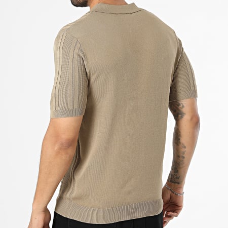 Frilivin - Polo Manches Courtes Texturé 510 Camel