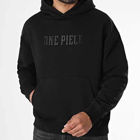 One Piece - Sweat Capuche Relaxed Carbon Black Noir