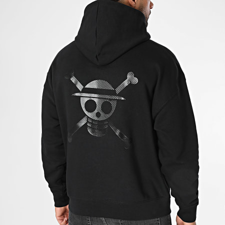 One Piece - Sweat Capuche Relaxed Carbon Black Noir