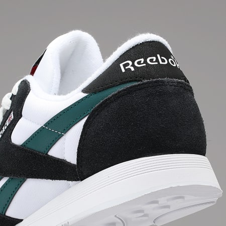 Reebok - Sneakers Classic Nylon Bianco Nero Verde Esclusiva Ryses