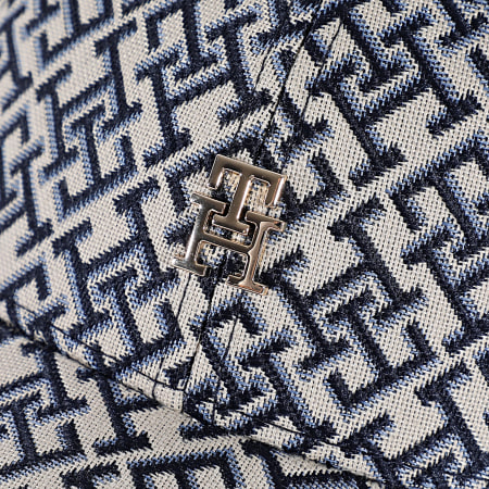 Tommy Hilfiger - Casquette Femme Monogram 8916 Beige Bleu Marine Doré