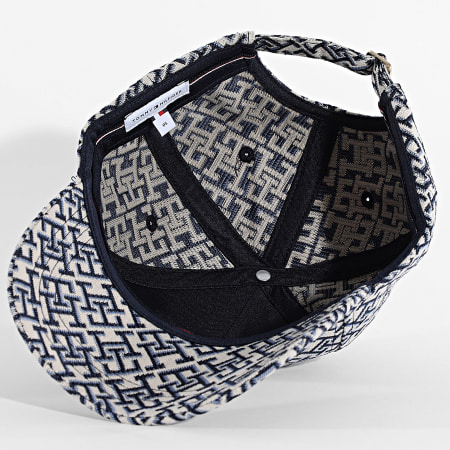 Tommy Hilfiger - Casquette Femme Monogram 8916 Beige Bleu Marine Doré